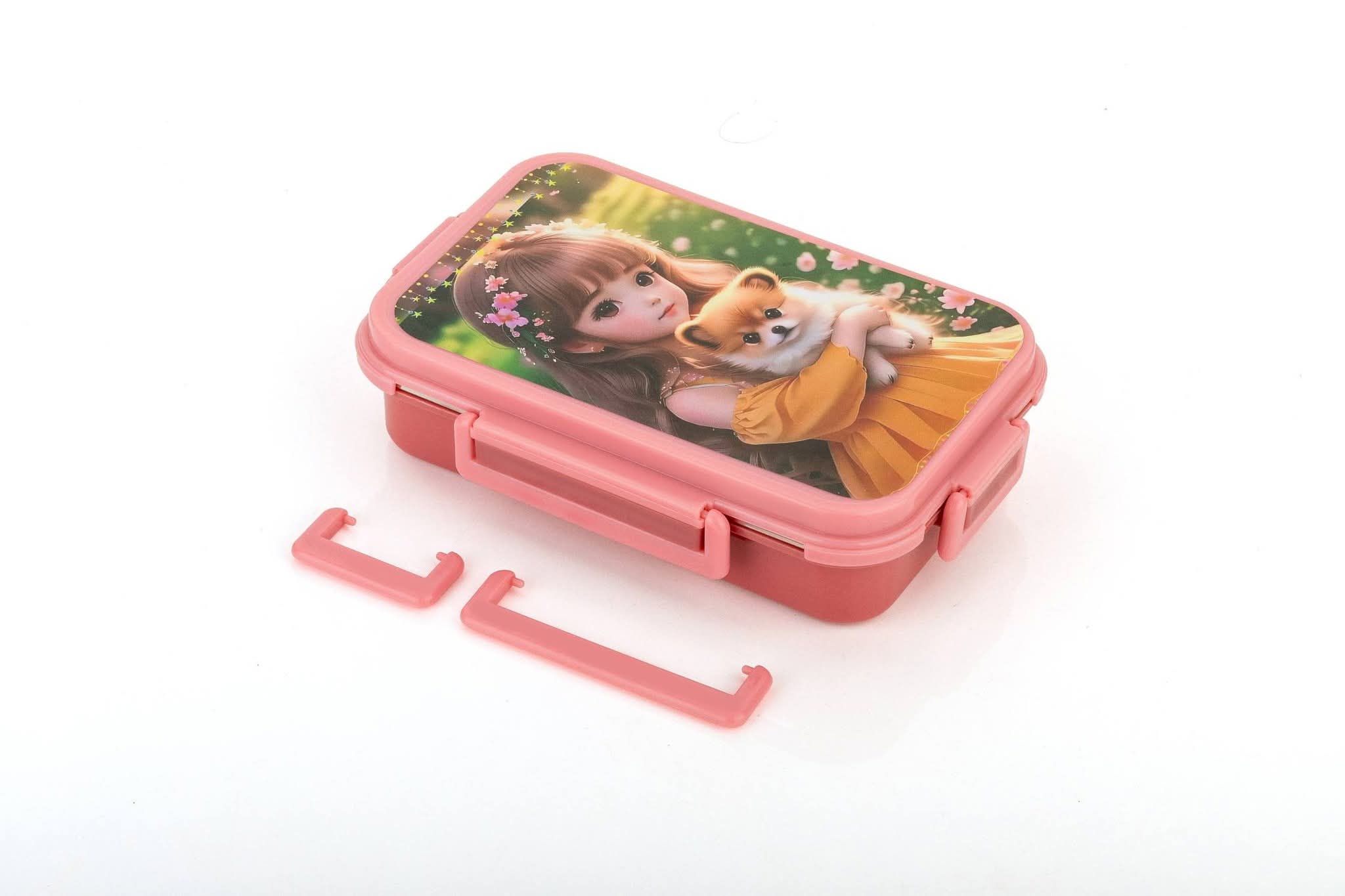 Kids Premium Stainless Steel 2-Compartment Lunch Box - Leak- Proof Tiffin
