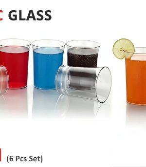 6 piece 300ml clear glass set