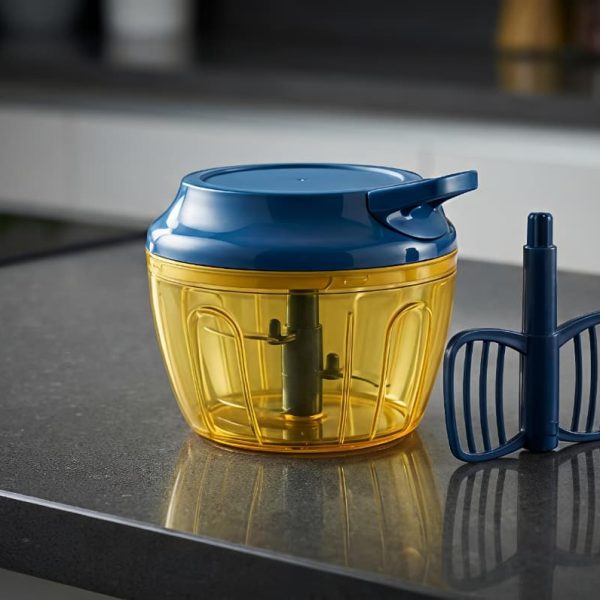 500ml unbreakable heavy duty hand chopper with whisking attachment